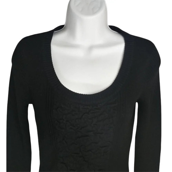 Suzy Shier Extra Long Black Knit Sweater, S - Picture 2 of 9